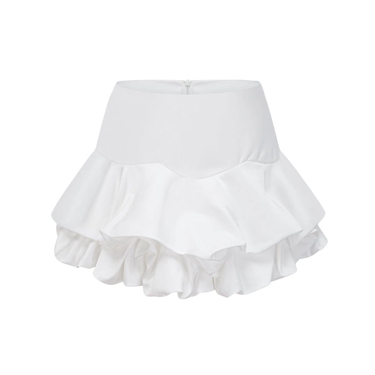 Honorine white floral pleated top & skirt matching set