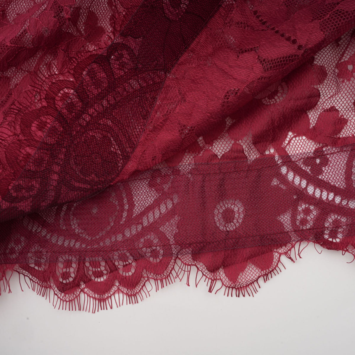 Coline red chantilly lace oversize dress (Final Sale-US Only)