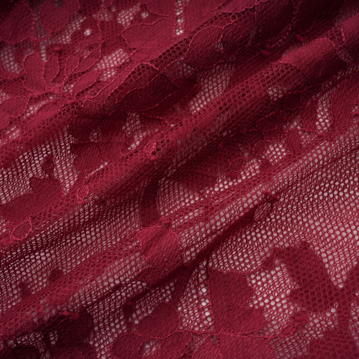 Coline red chantilly lace oversize dress