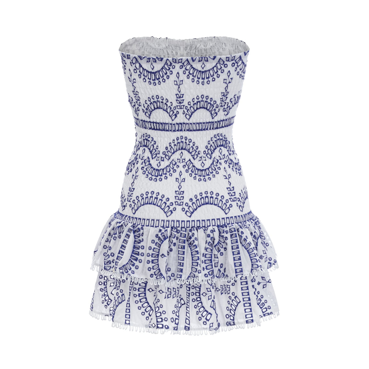 Georgiana broderie-anglaise off-shoulder mini dress