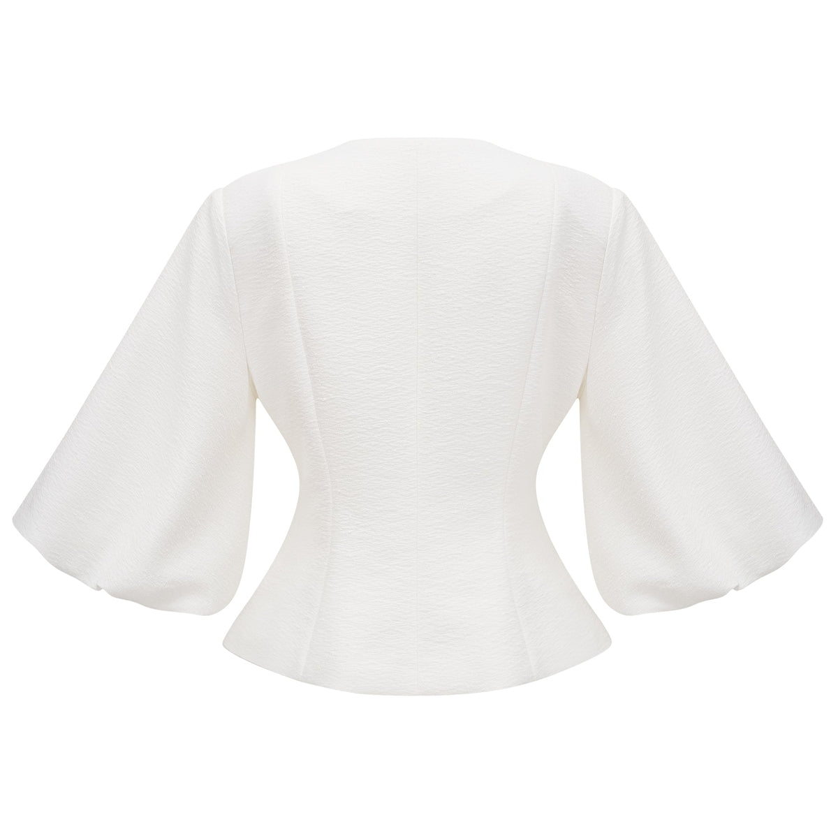 Bérénice White Crystal Embellished Peplum Jacket (Final Sale-US Only)