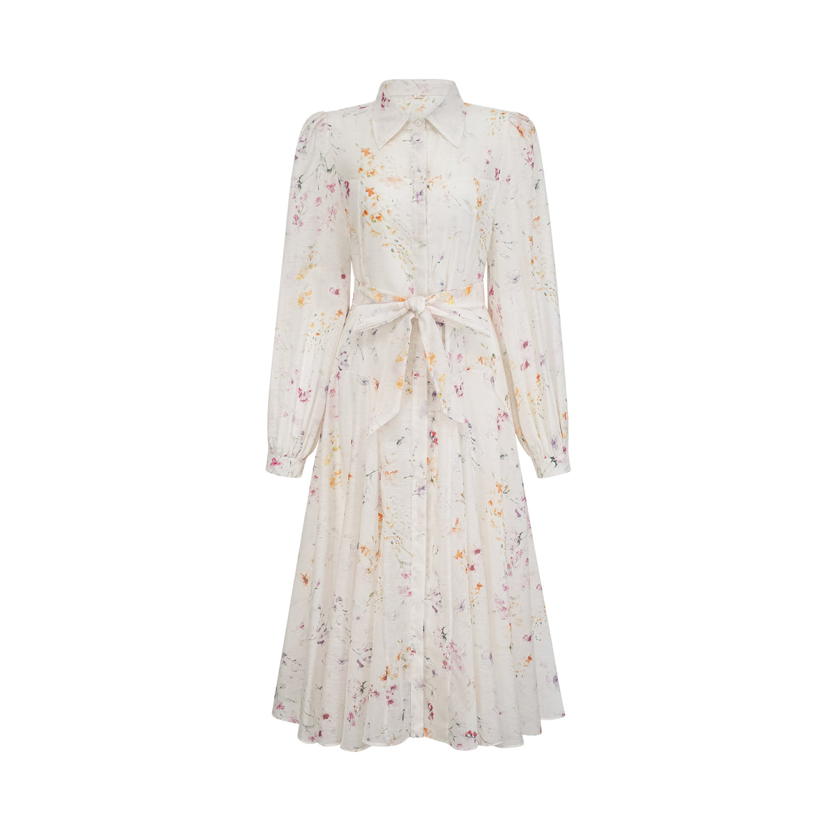 Zoé white floral-print tied midi dress (Final Sale-US Only)