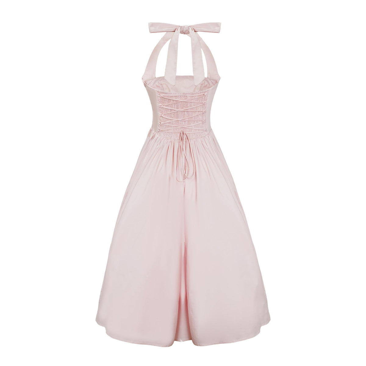 Eponine Pink Layered Flared Hem Midi Dress (Final Sale-US Only)