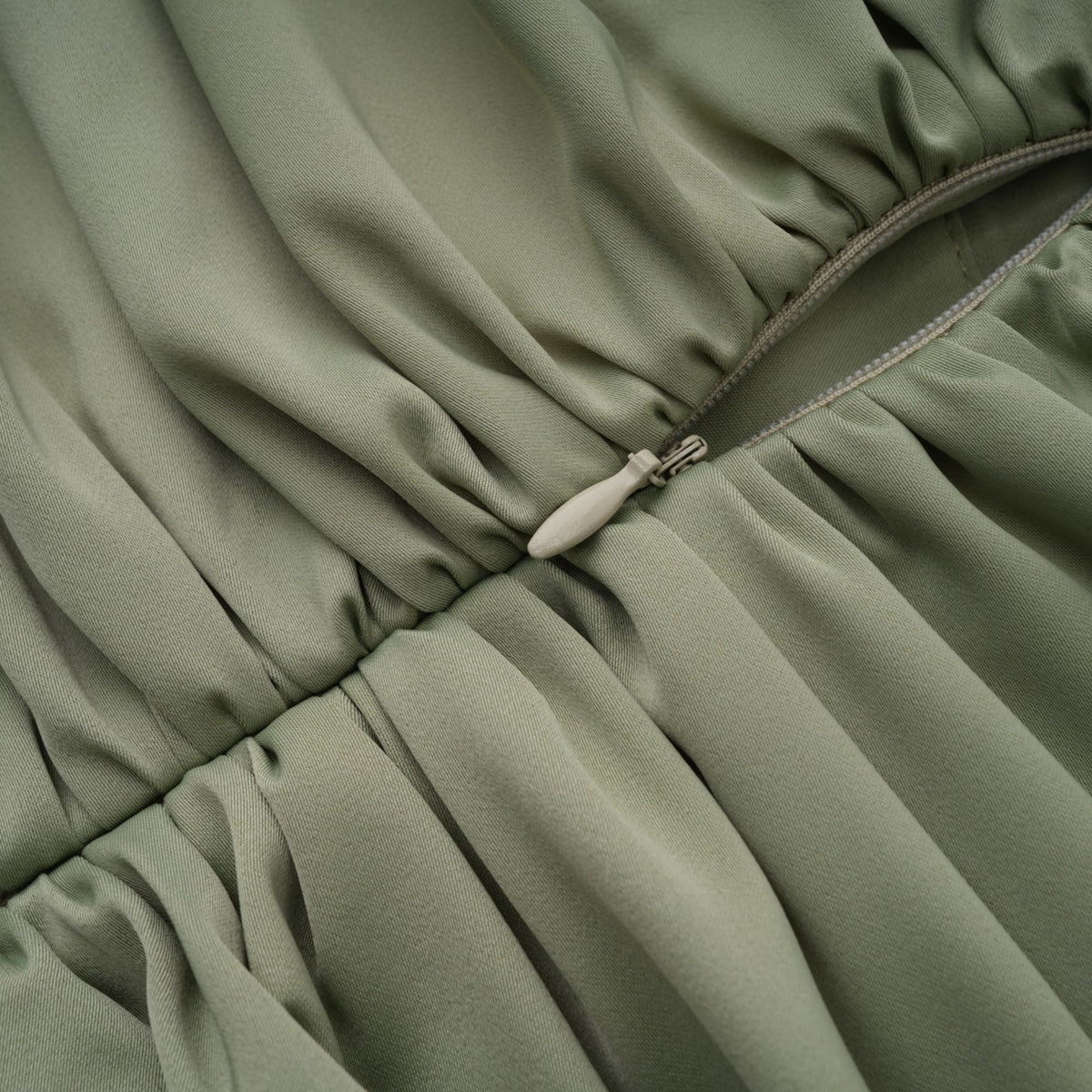 Benedetta Green One Shoulder Satin Maxi Dress (Final Sale-US Only)