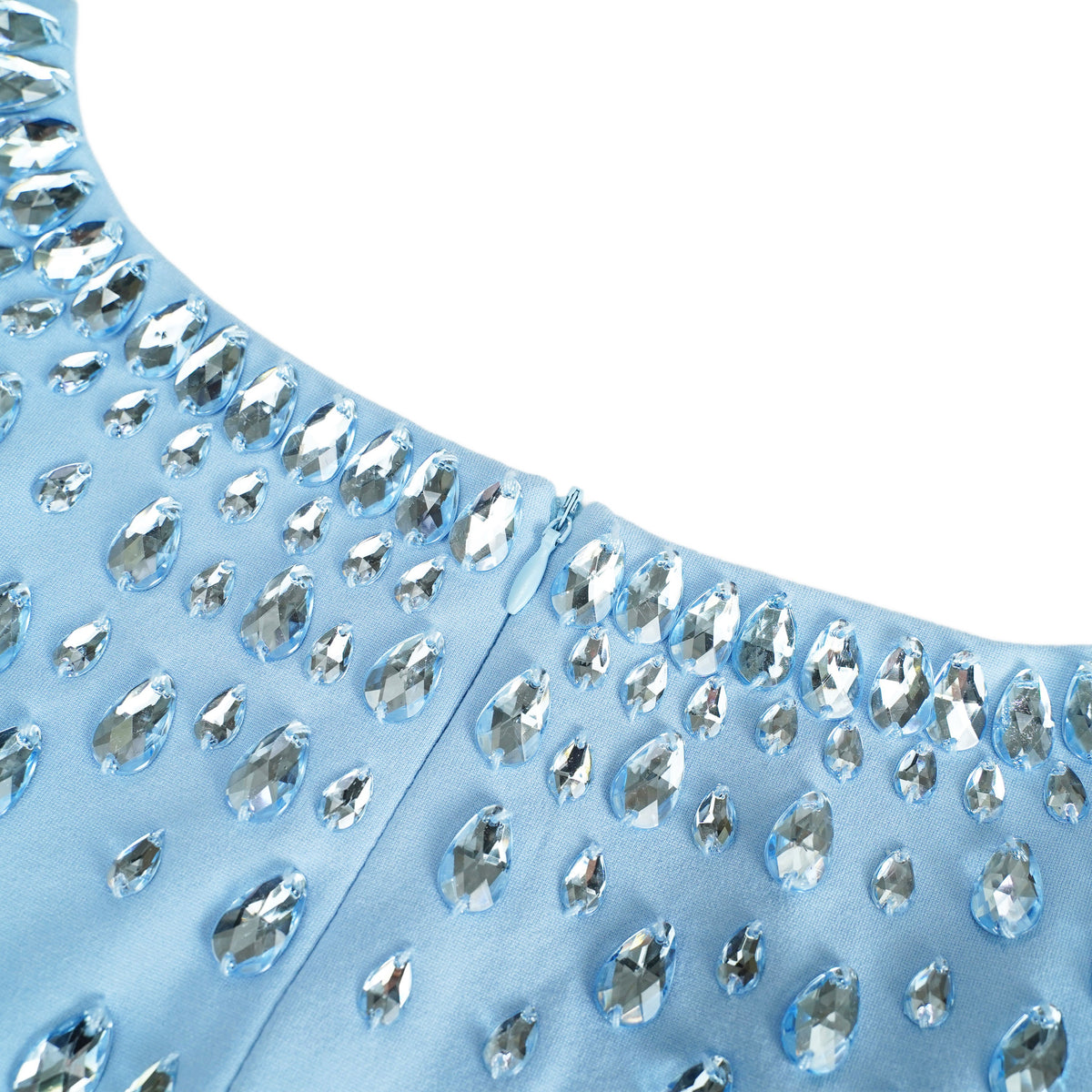 Meris Blue Crystal Embellished Maxi Gown (Final Sale-US Only)