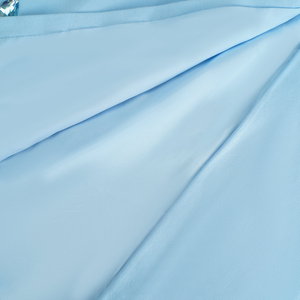 Meris Blue Crystal Embellished Maxi Gown