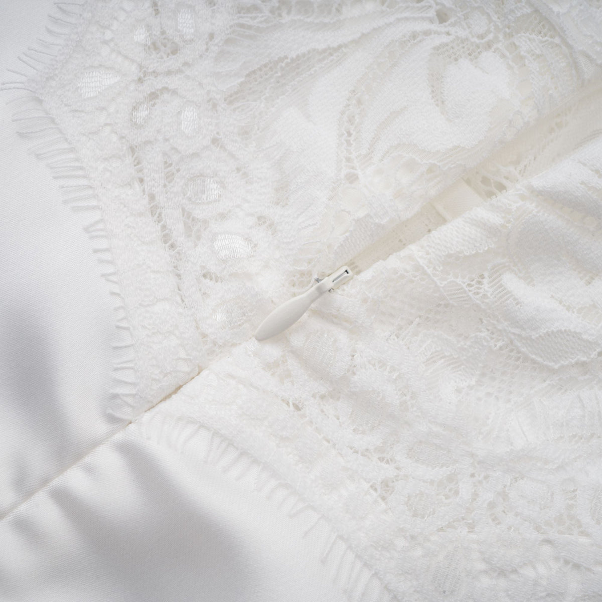 Airelle White Satin Panel Lace Maxi Dress (Final Sale-US Only)