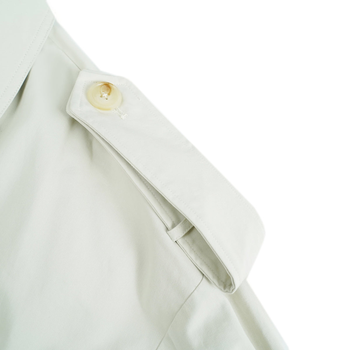 Bruyère White Double-Breasted Long Trench Coat