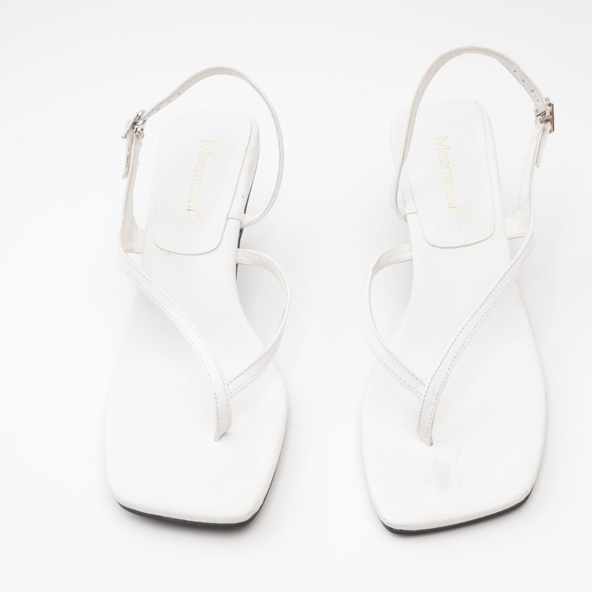 Catriona thong leather sandals  - White
