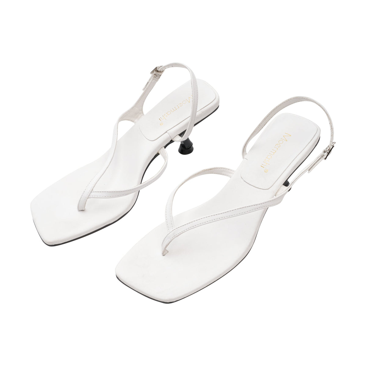Catriona thong leather sandals  - White