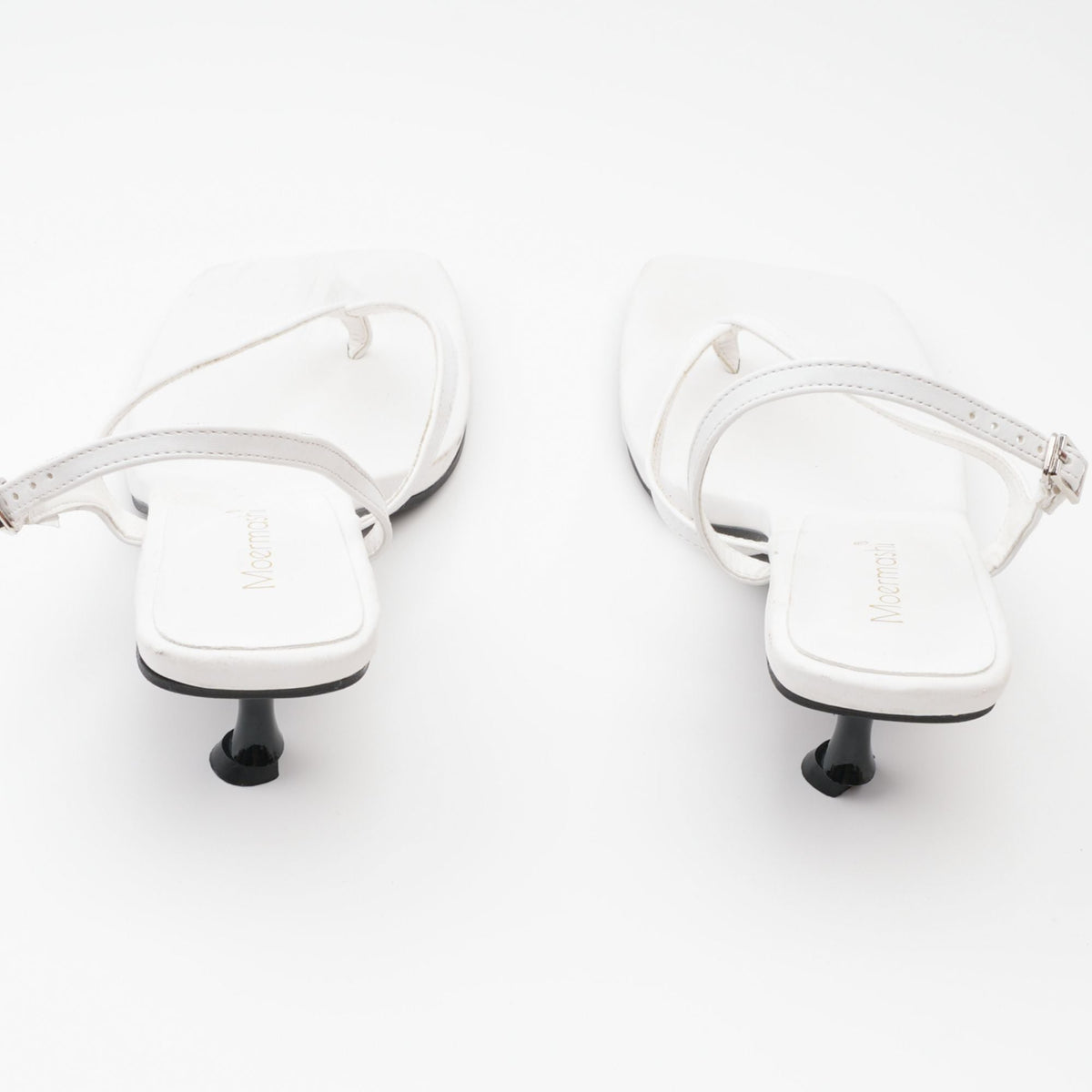 Catriona thong leather sandals  - White