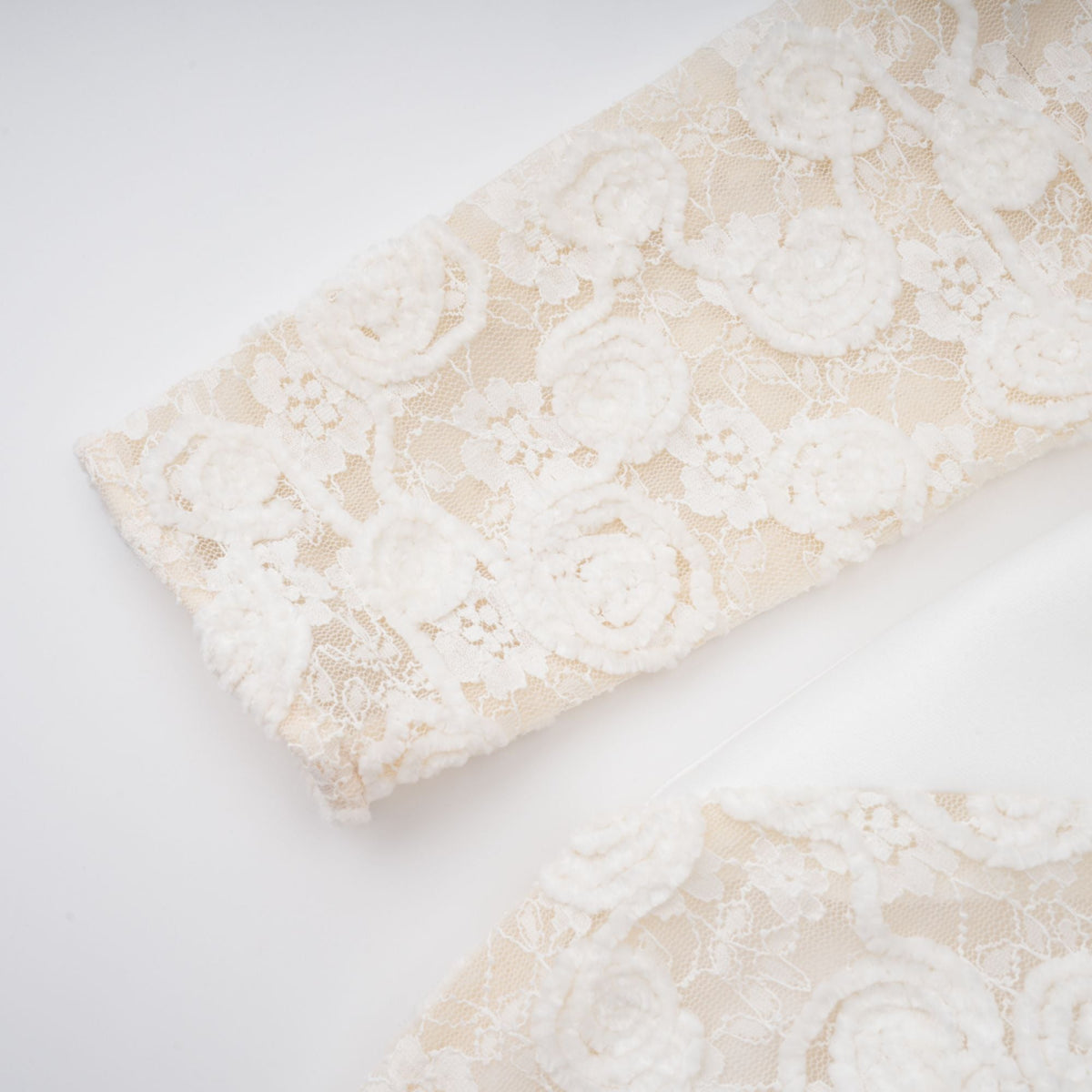 Oona White Floral Lace Pencil Midi Dress