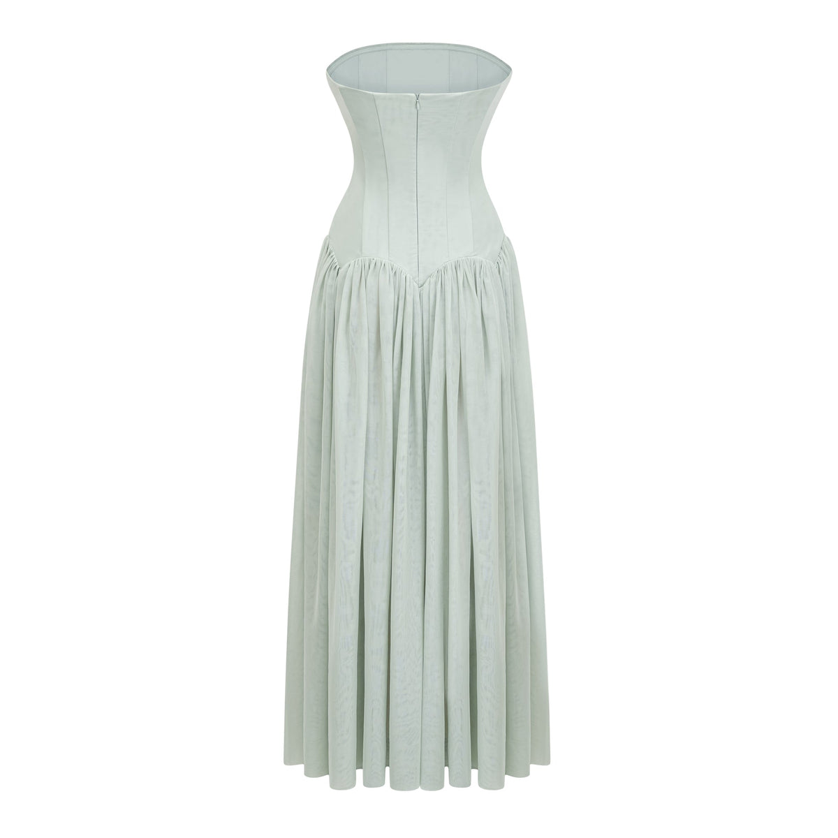 Salome Green Off Shoulder Pleated Maxi Dress