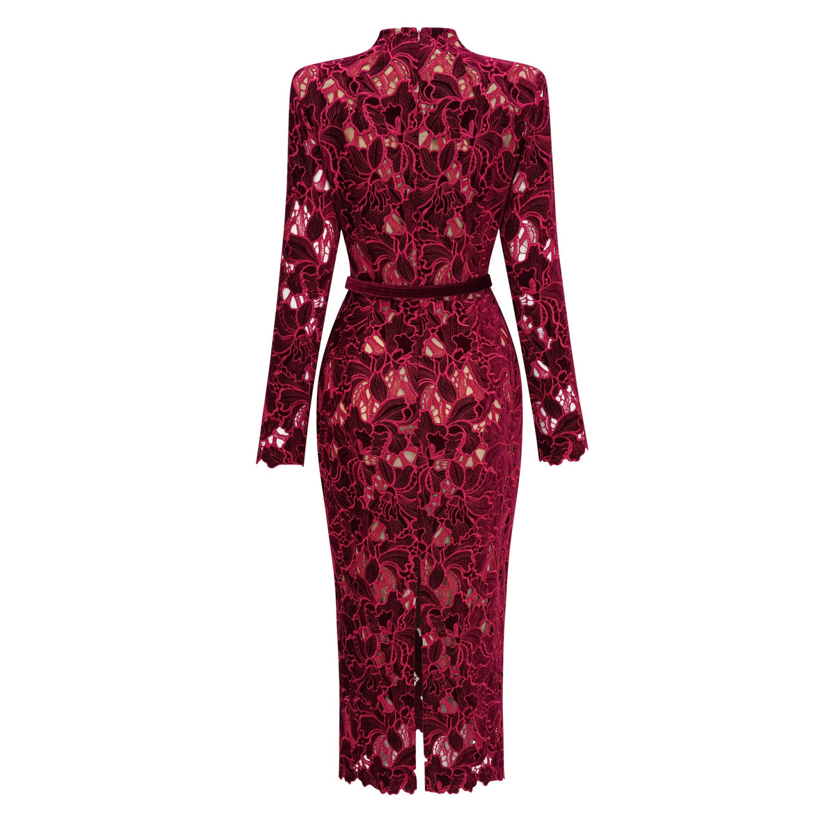 Hafdis Red Floral Embroidered Midi Dress (Final Sale-US Only)