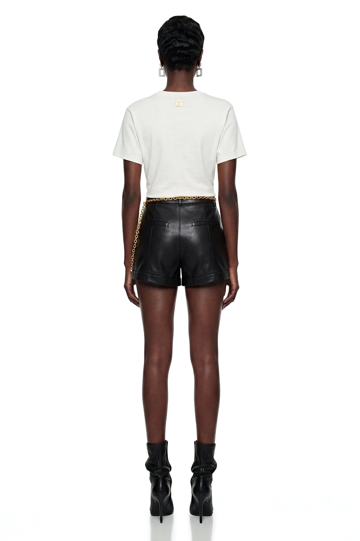 Elisheva White Cross Front Wrap T-Shirt