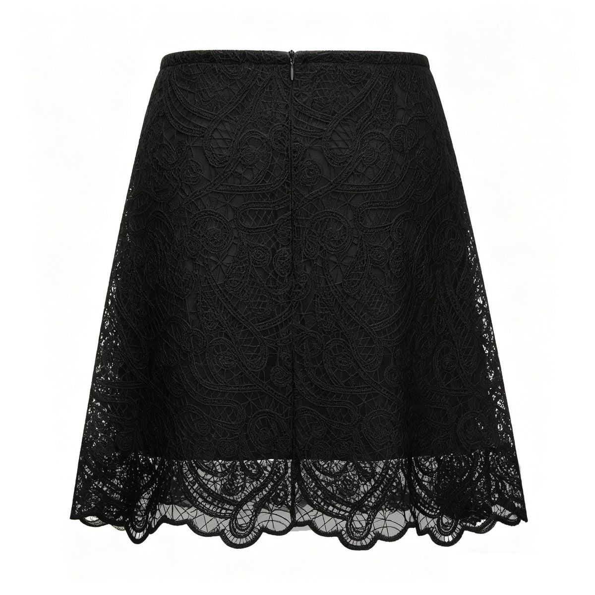 Eulalie Black Lace Blouse & Skirt Set