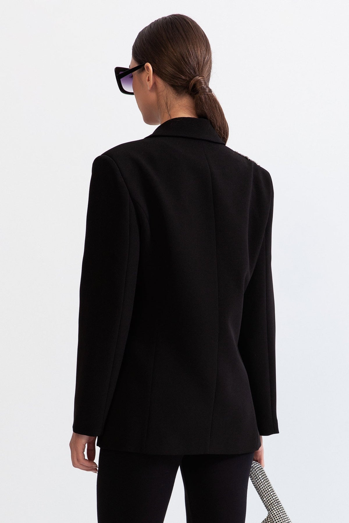 LYSANDRA Jewel single breasted blazer - Black