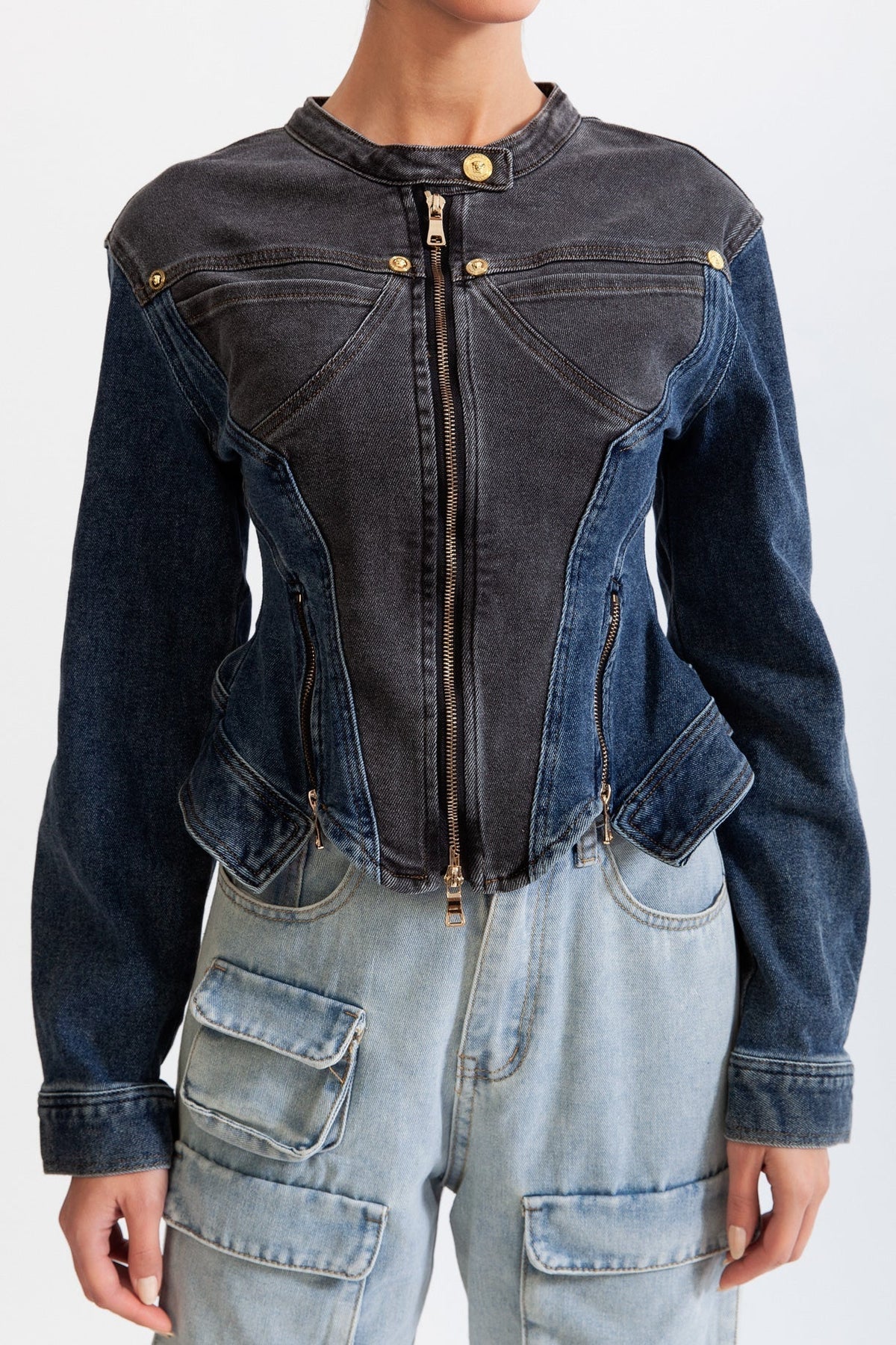 ADORA Corset Style Denim Jacket