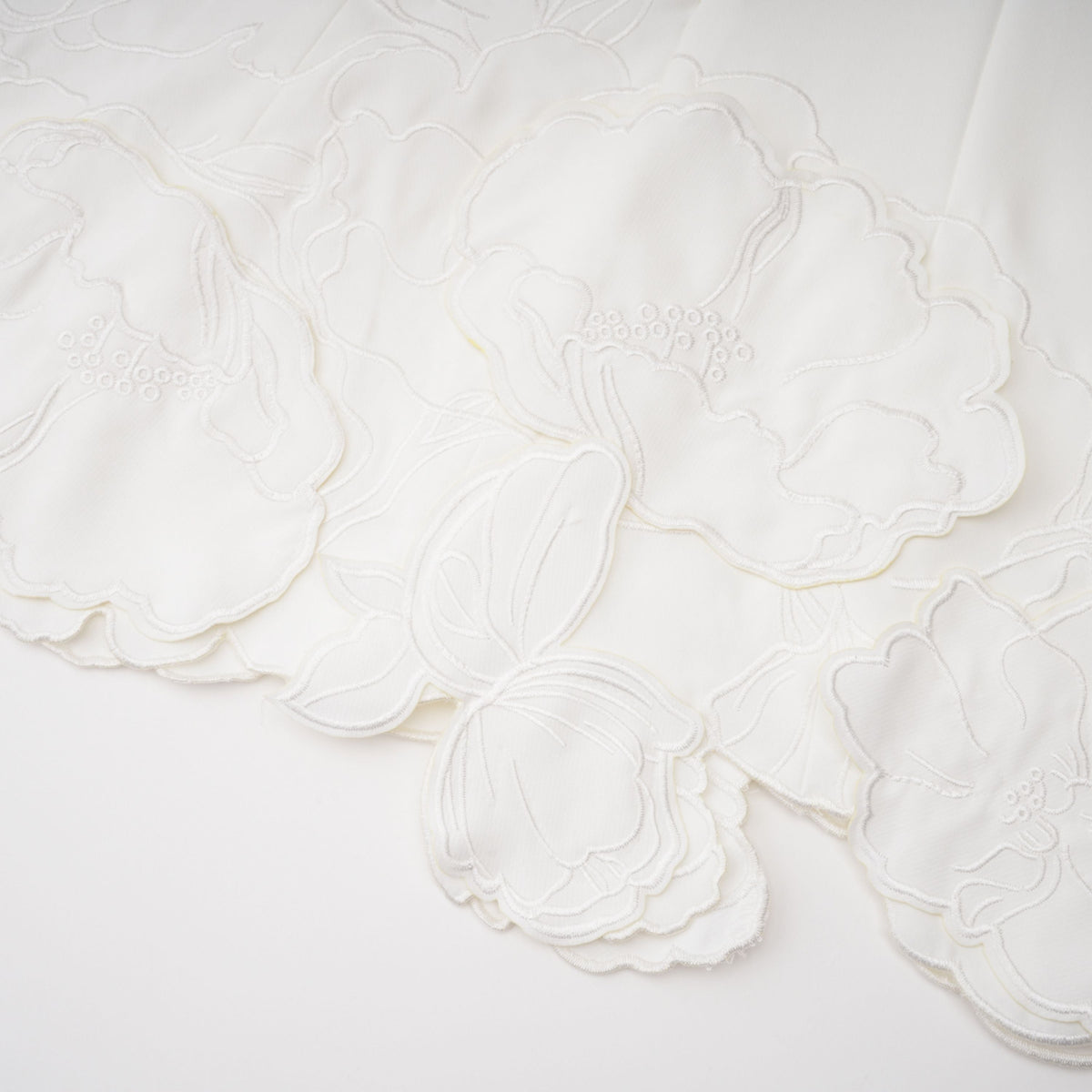 Inga Cream White Strapless Floral Embroidered Mini Dress