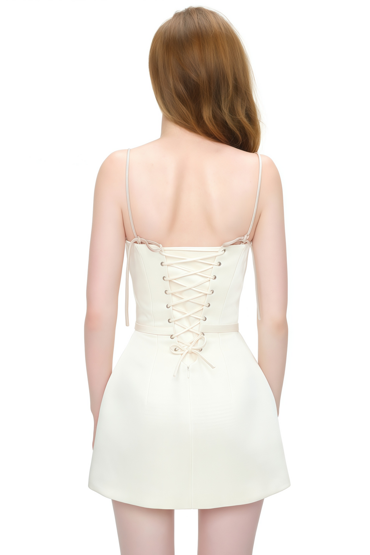 Isabelle Cream White Color Block Mini Dress