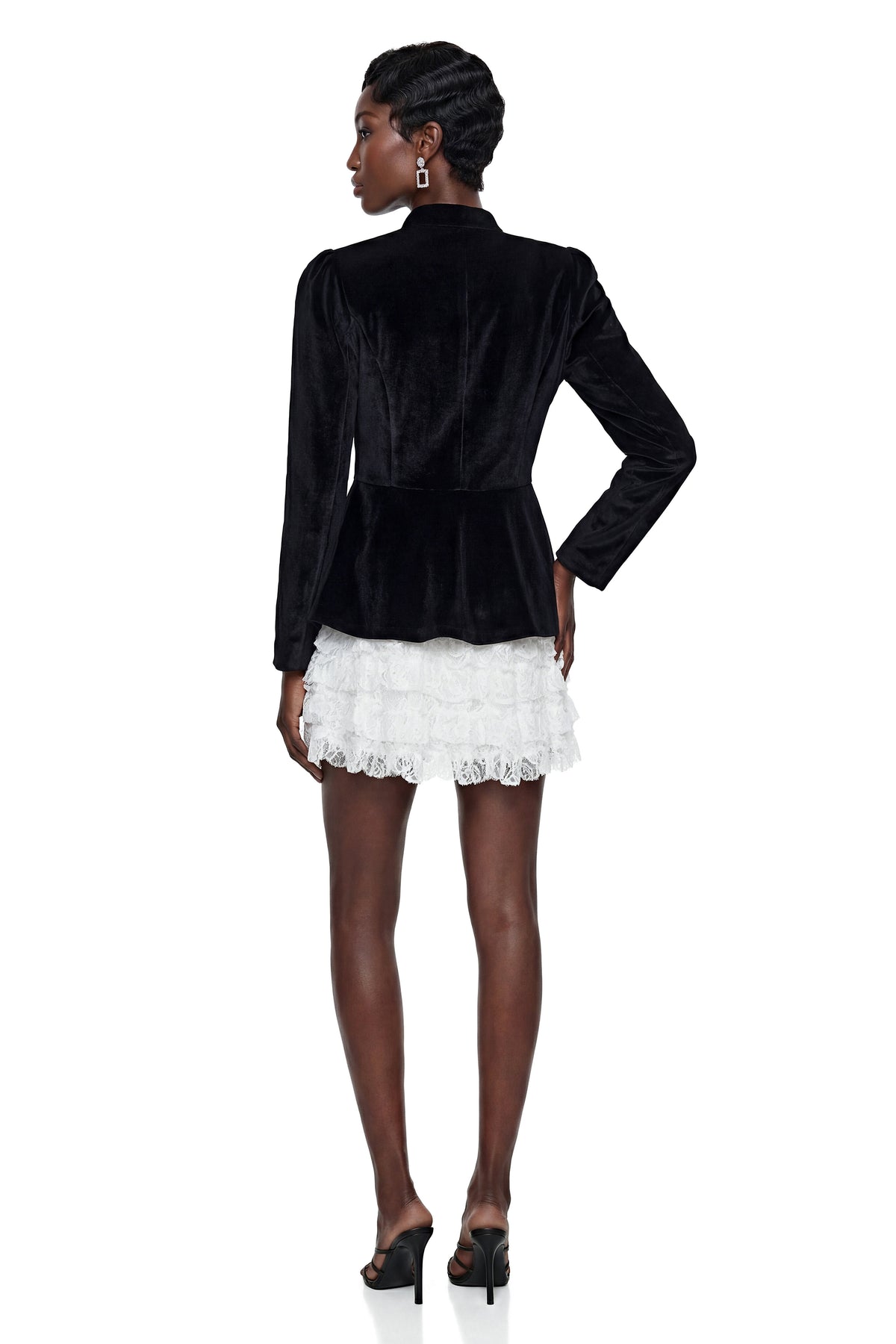 Iseult Color Block Puff Blouse & Ruffled Skirt Set