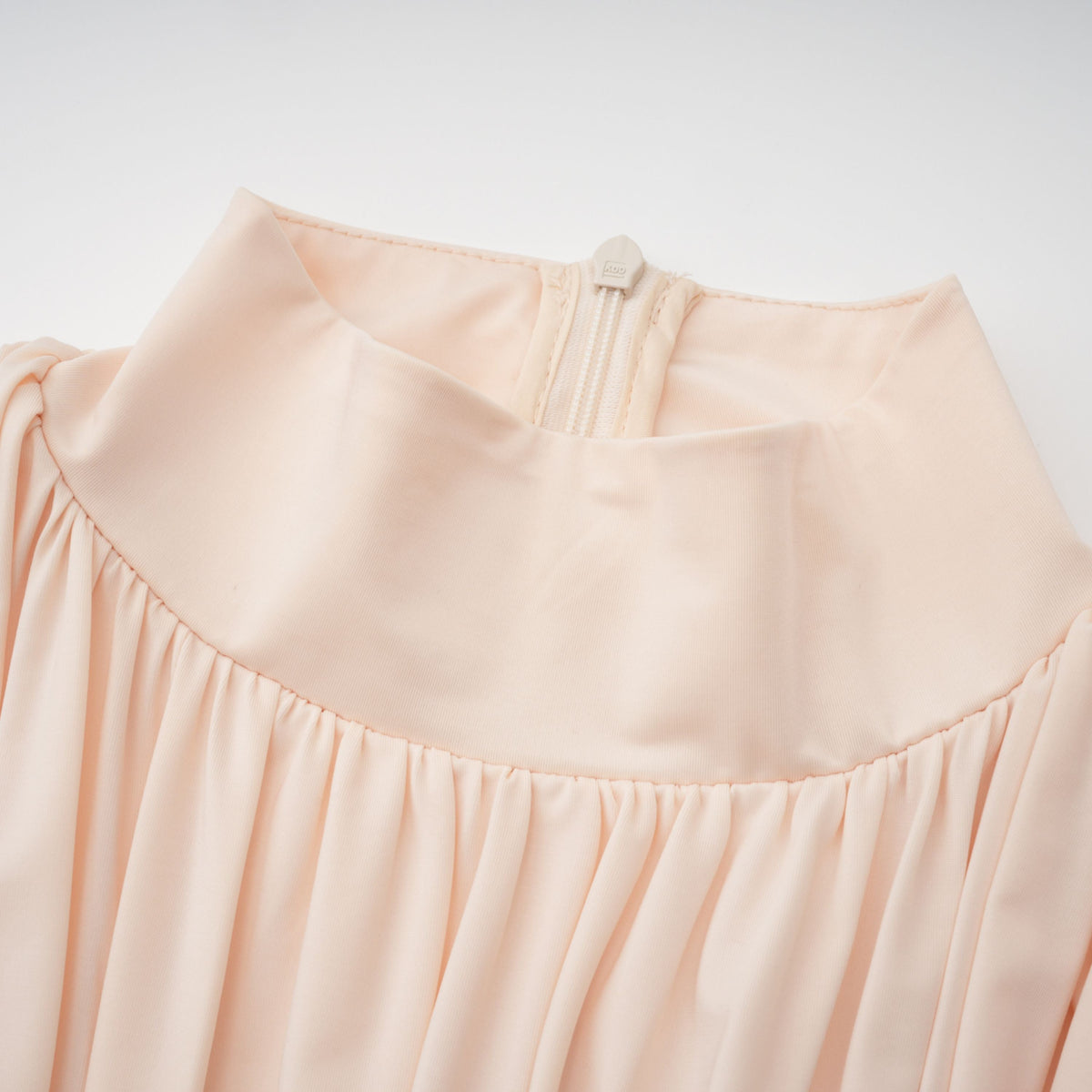 Karine Neutral Lace Panel Ruched Maxi Dress (Final Sale-US Only)