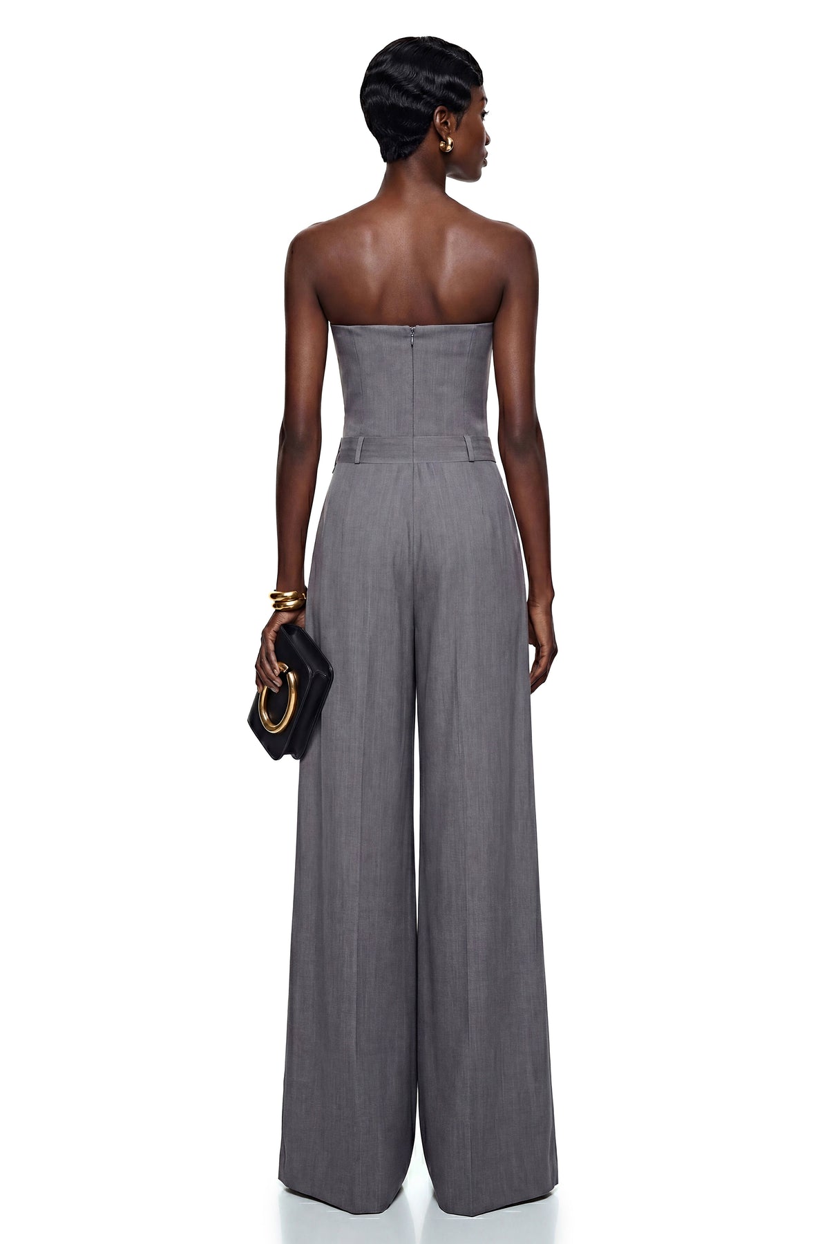 Manaia Grey Wide-Leg Jumpsuit