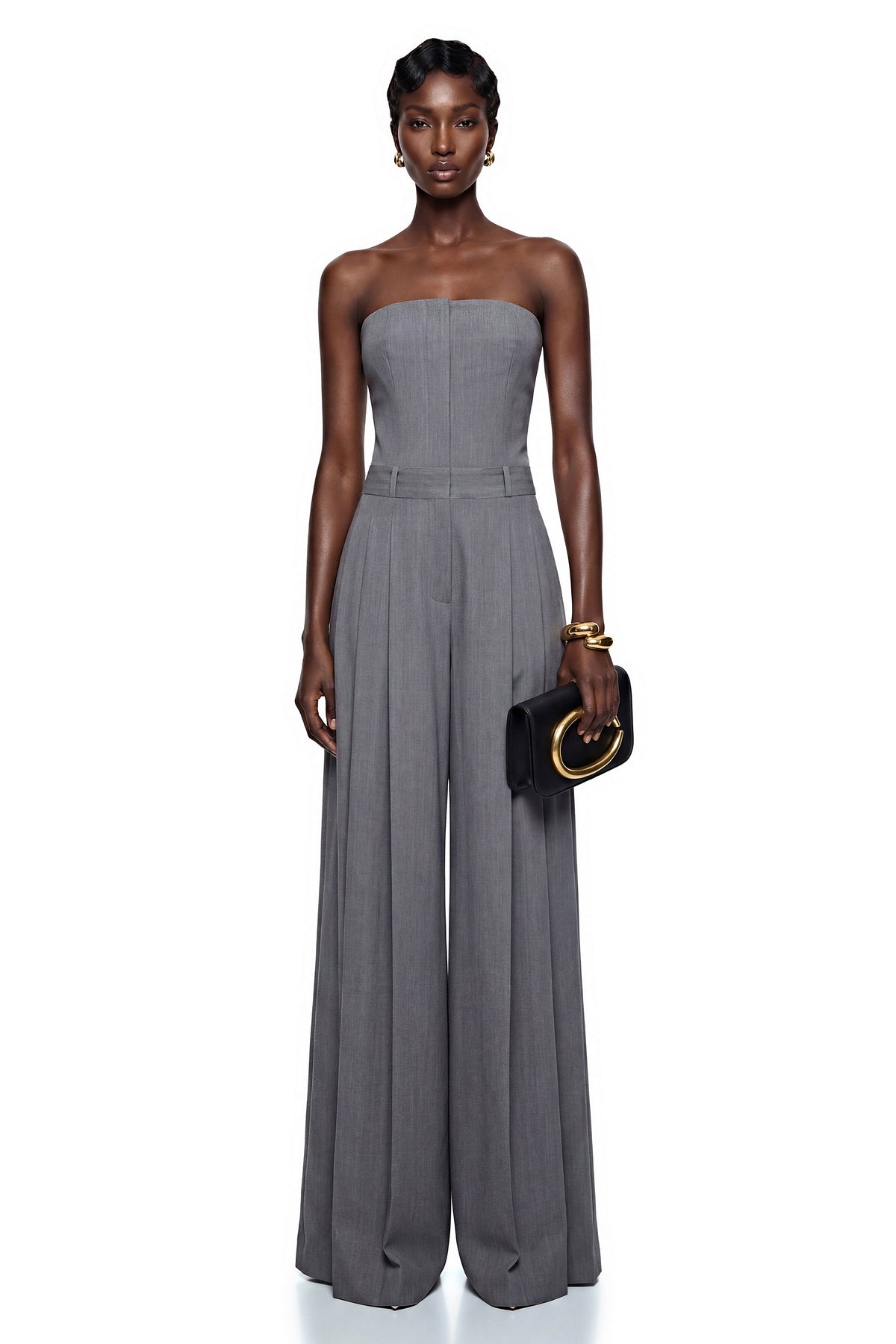 Manaia Grey Wide-Leg Jumpsuit