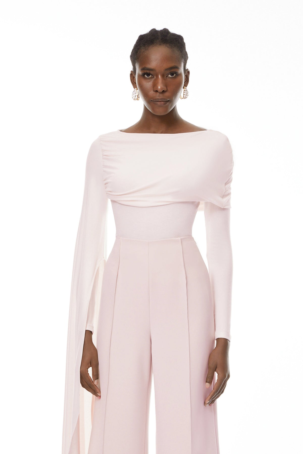 Mbali Pink Asymmetrical Top & Trouser Set
