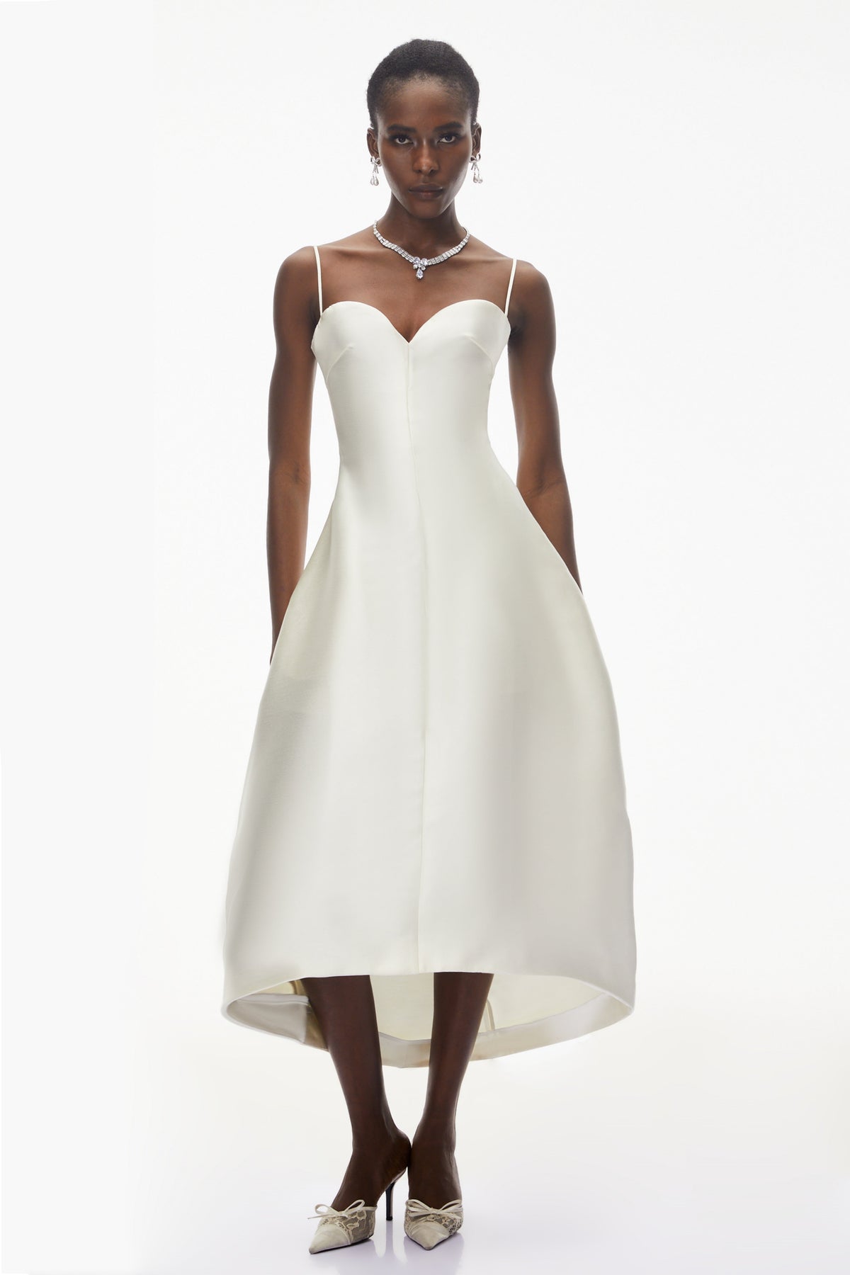 Nimue Ivory Sweetheart Midi Dress