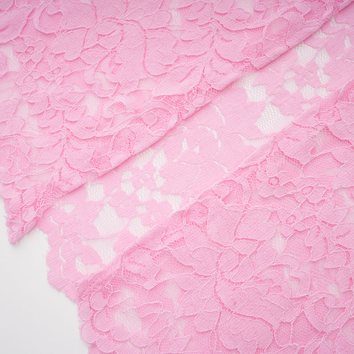 Nuria Pink Ribbon Detail Floral Lace Midi Dress (Final Sale-US Only)