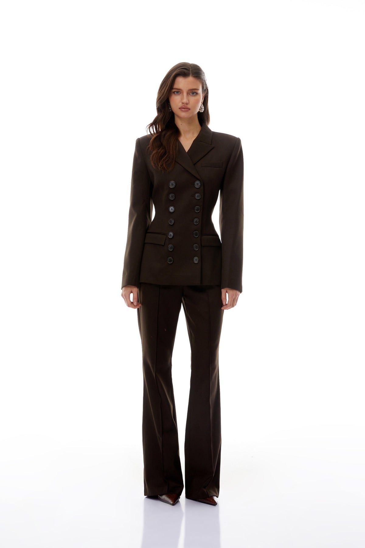 Paolo Brown Double-Breasted Blazer & Trousers Set (Final Sale)