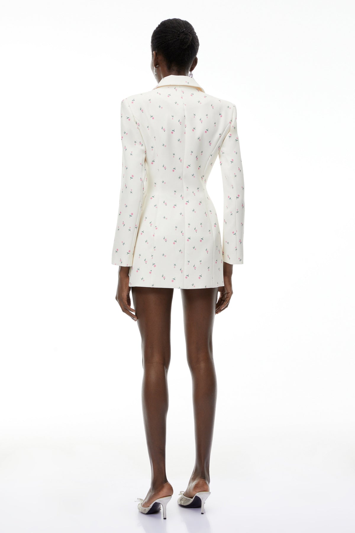Paule White Floral Print Blazer