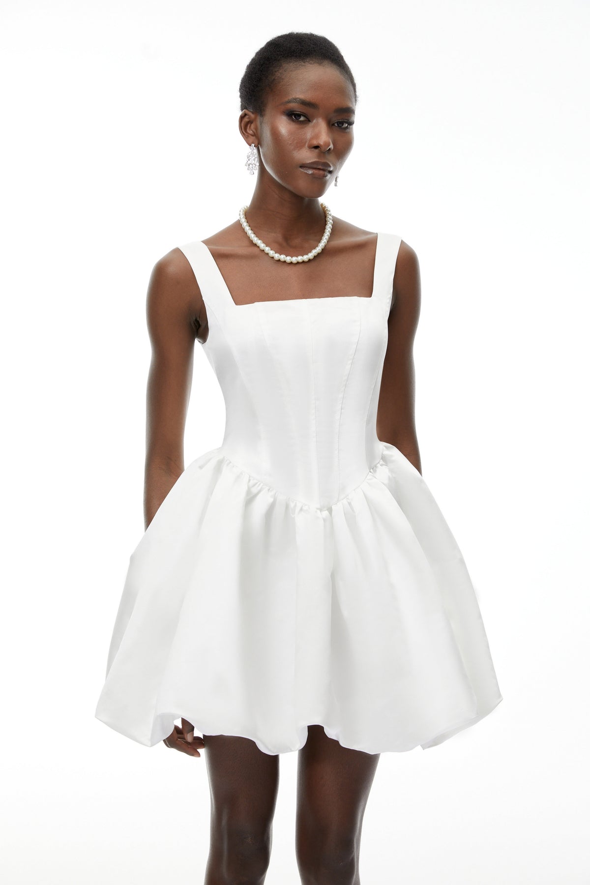 Quitterie White Off Shoulder Mini Dress