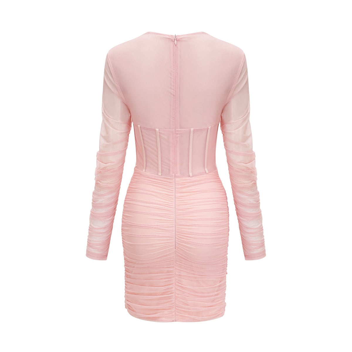 Marie long-sleeved mesh dress - Pink