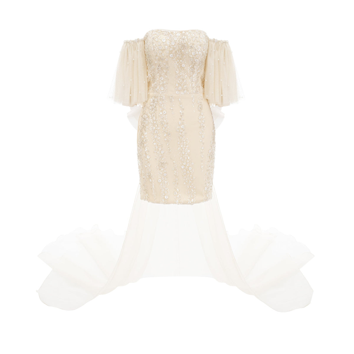 Coline sequin-embellished mesh dress