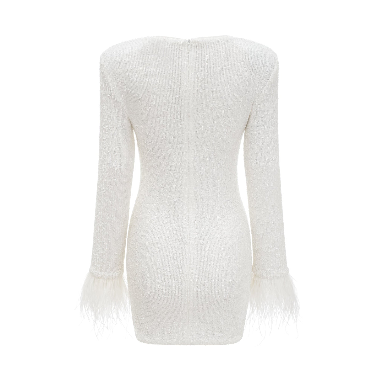 Amorata feather-trim embellished dress