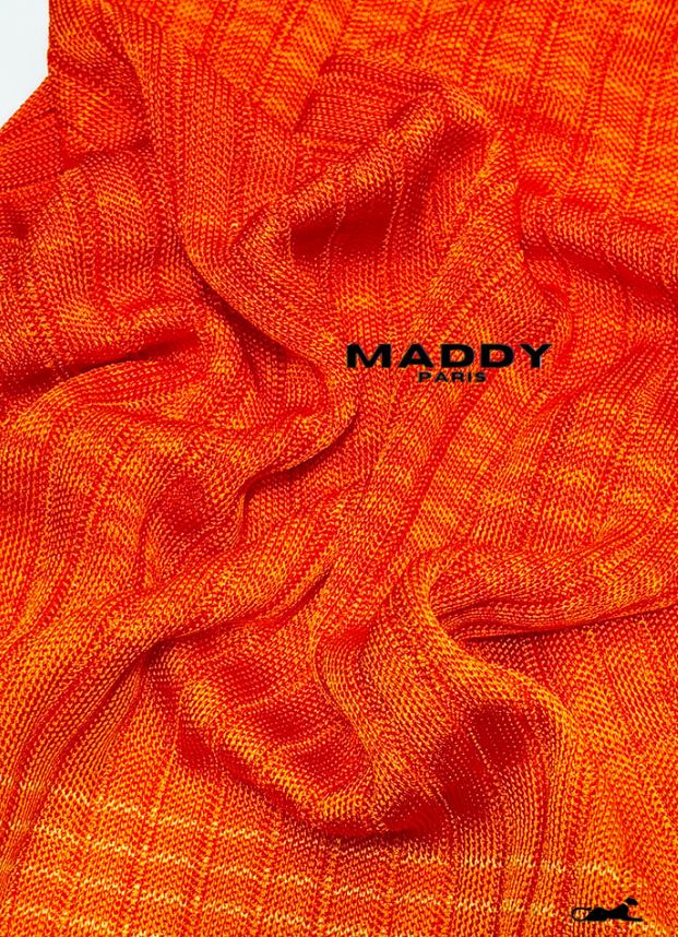 ANDREA  Gradient Knitted Maxi Dress Tie-dye  - Orange