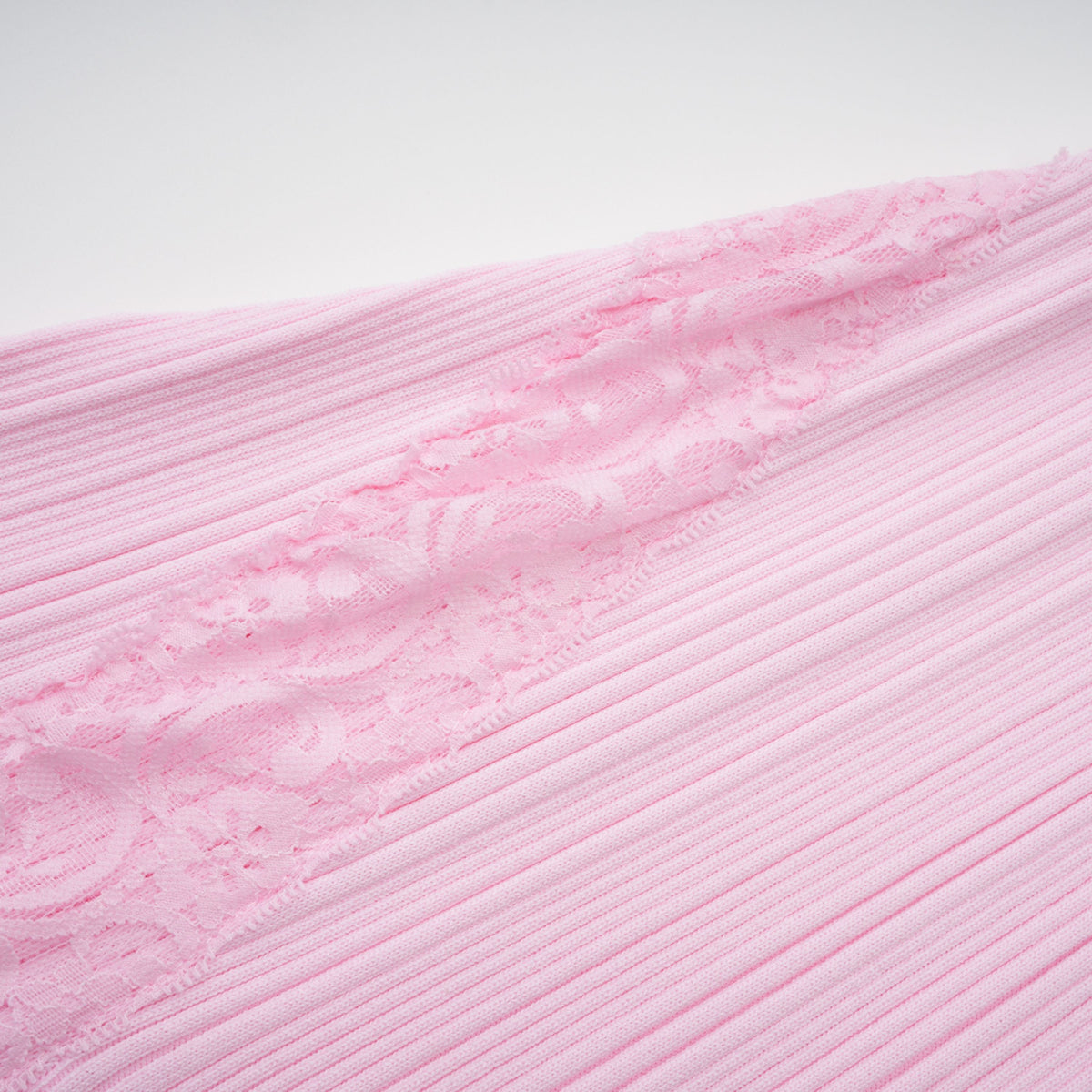 Thalya Pink Lace Trim Knit Midi Dress (Final Sale-US Only)