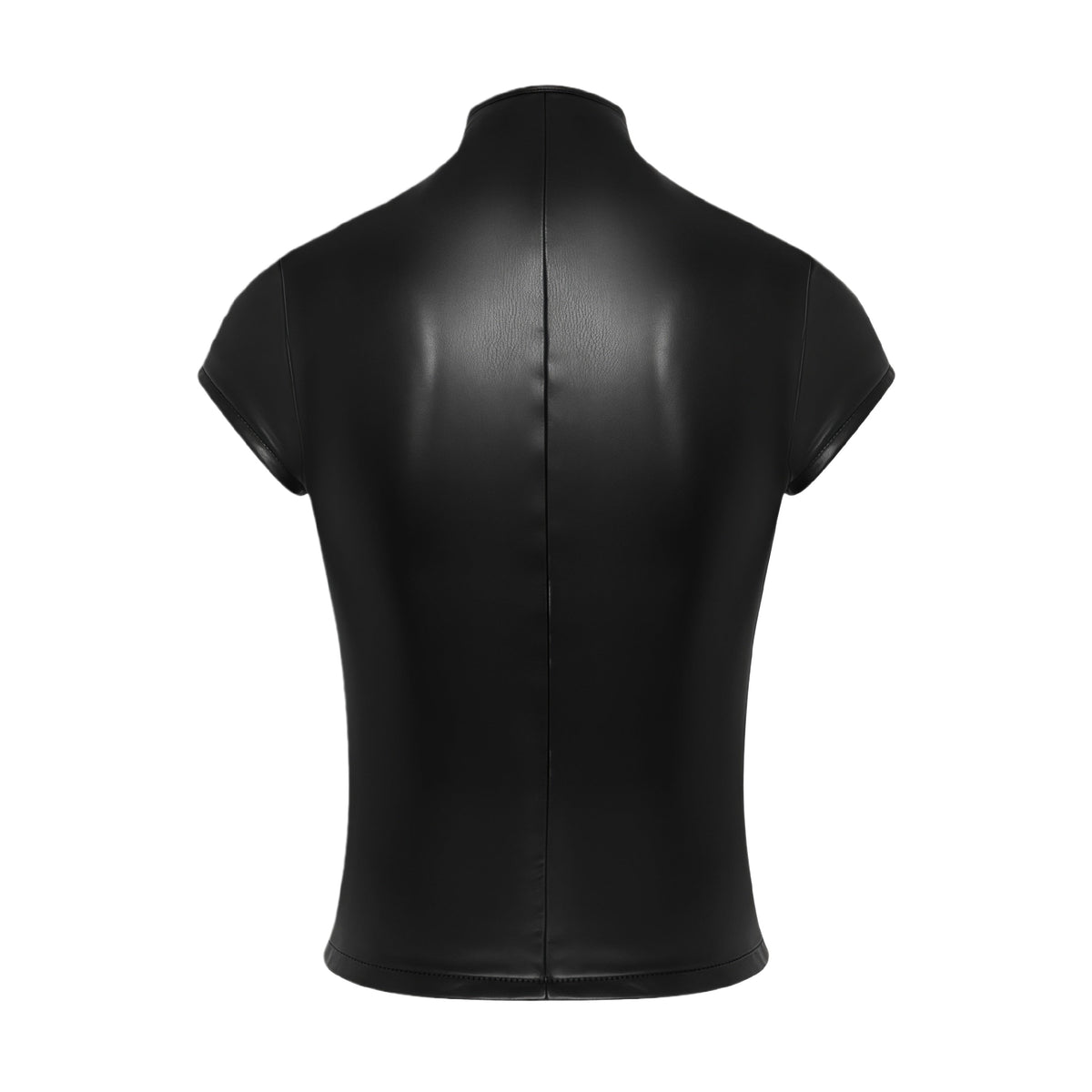 Trine Black Cut Out Leather Top (Final Sale-US Only)