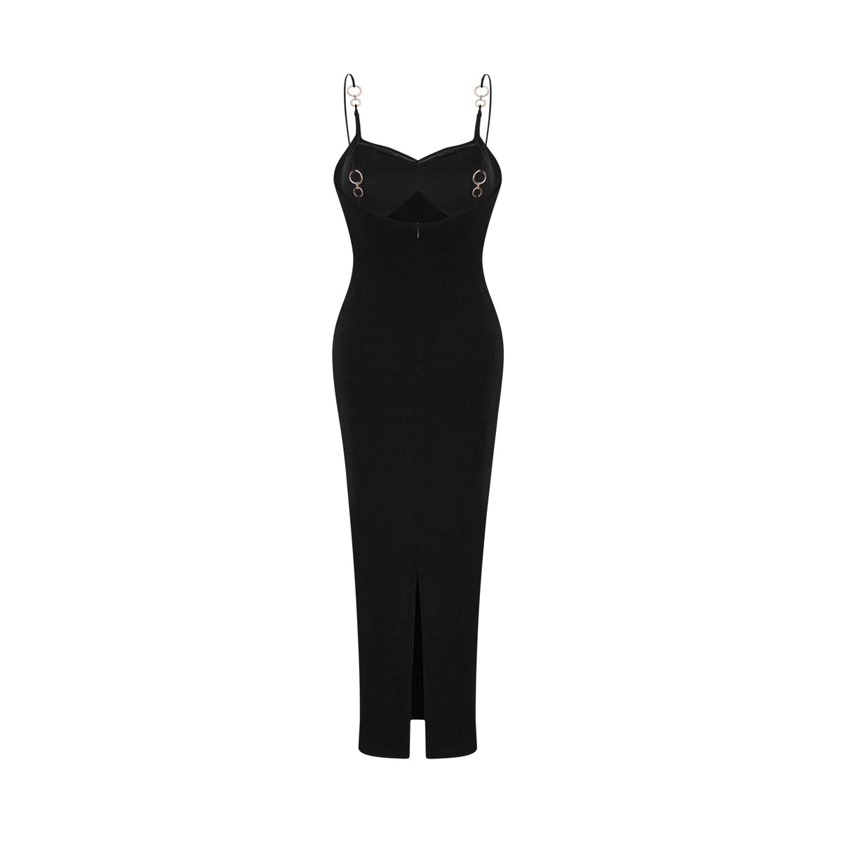 Ailbhe black bustier midi dress