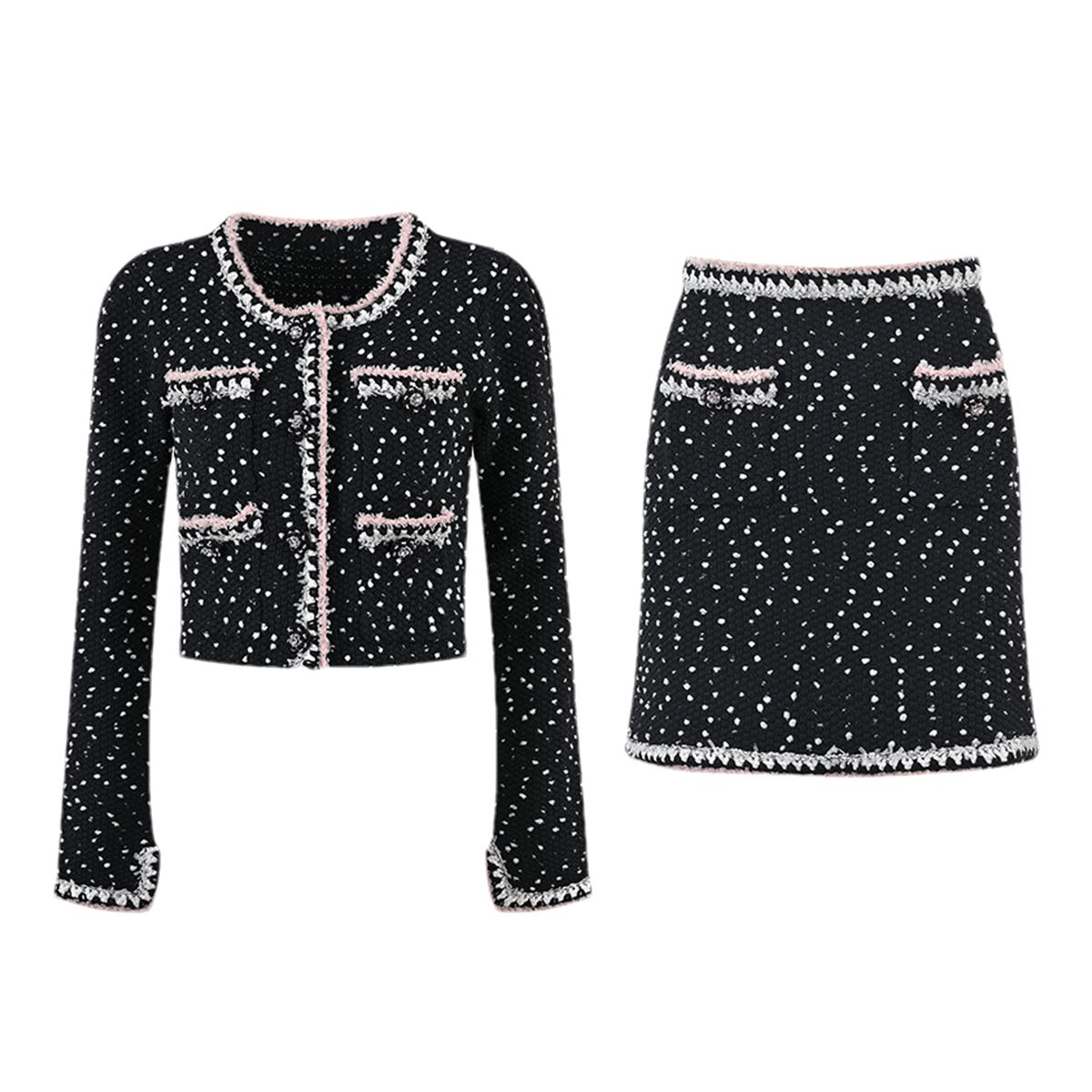 Alizée cropped jacket & skirt matching set