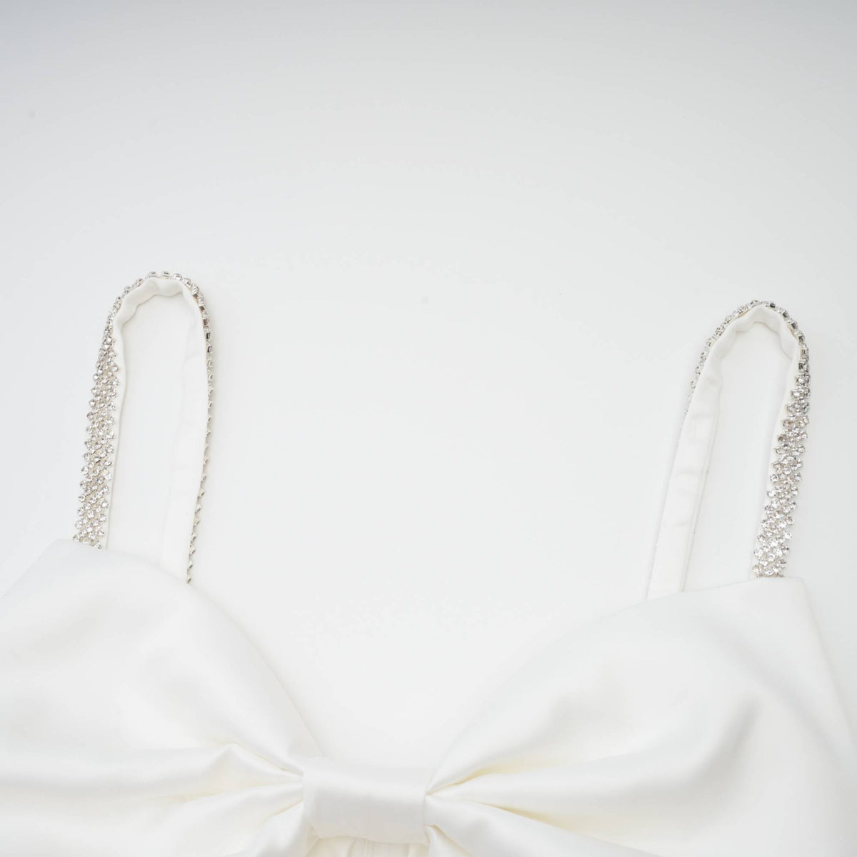 Anastasia white crystal-embellished mini dress