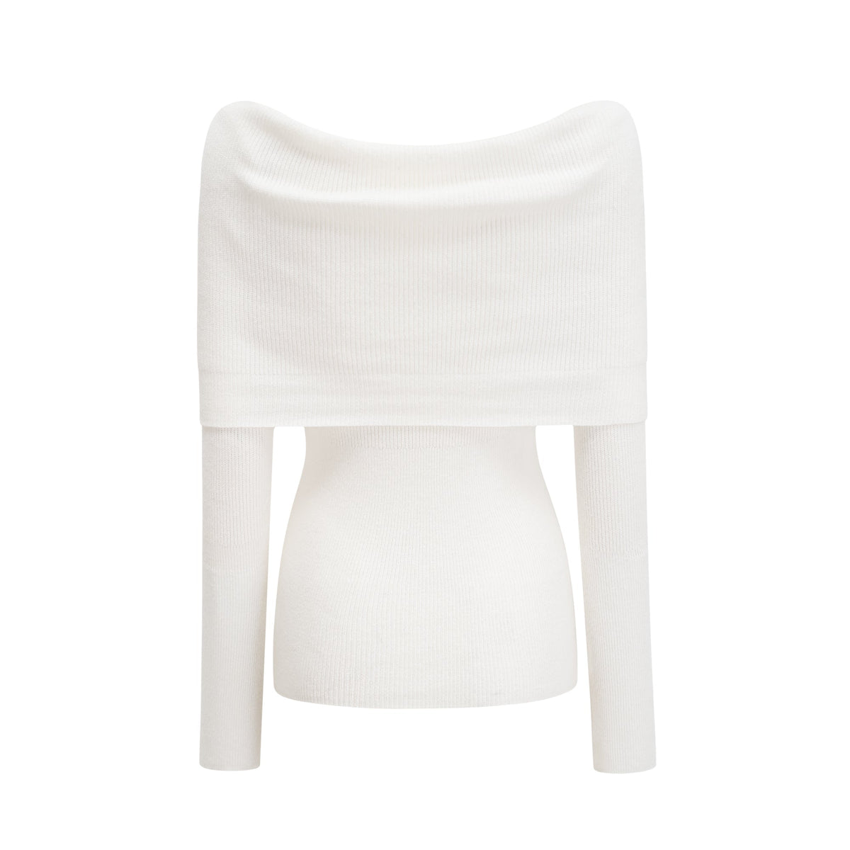 Ava knitted strapless long-sleeve top
