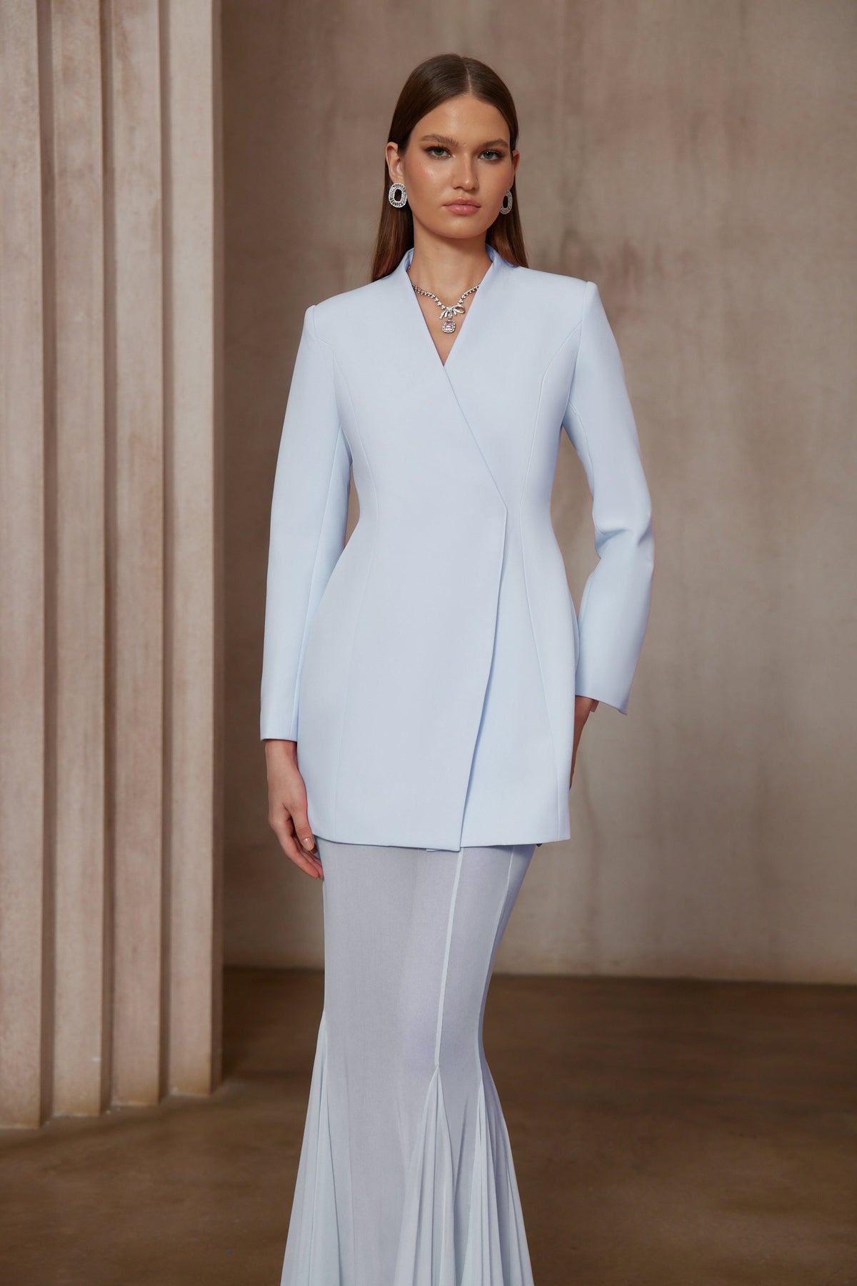 Enora Barrel Design Jacket & Skirt Set