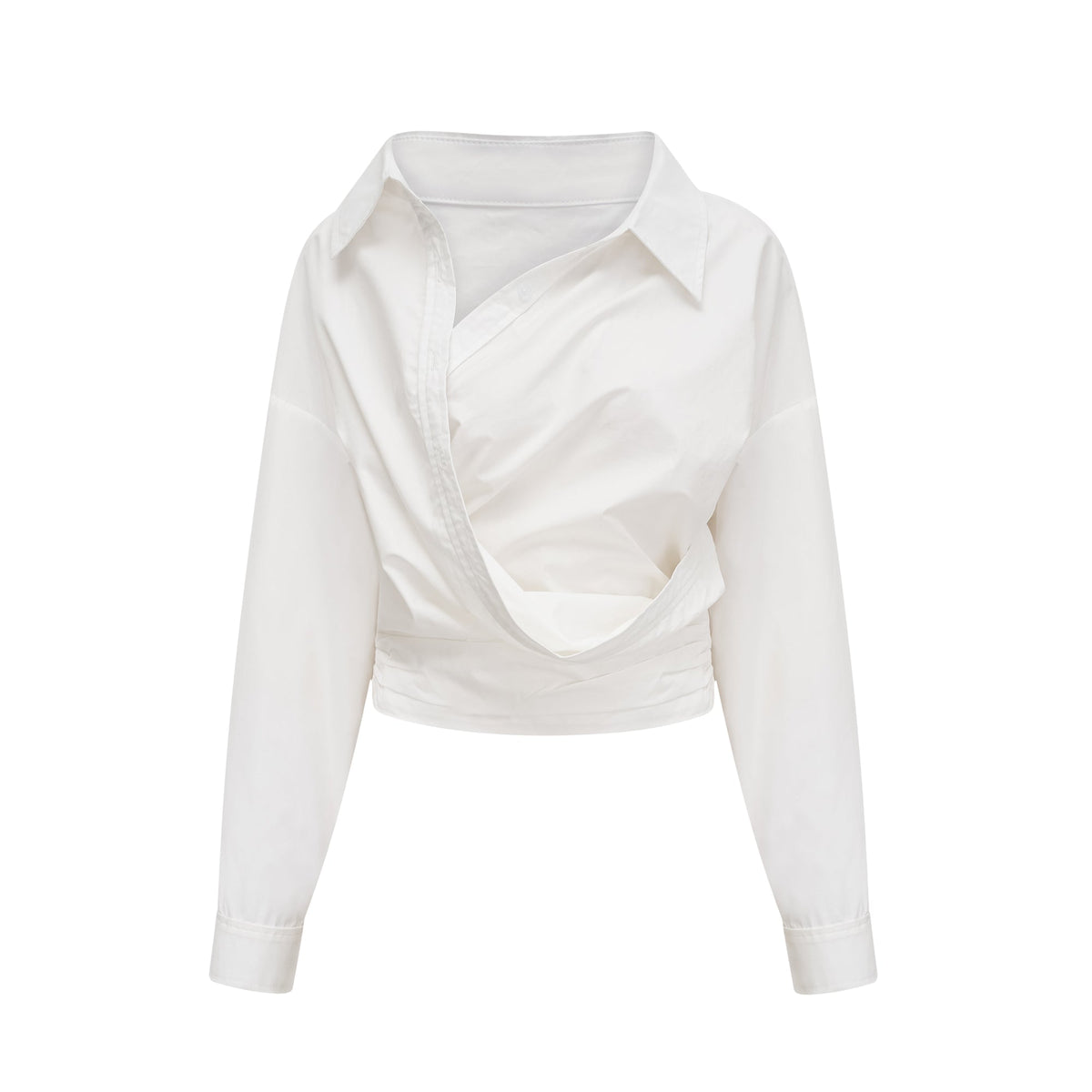 Coline asymmetrical ruched shirt