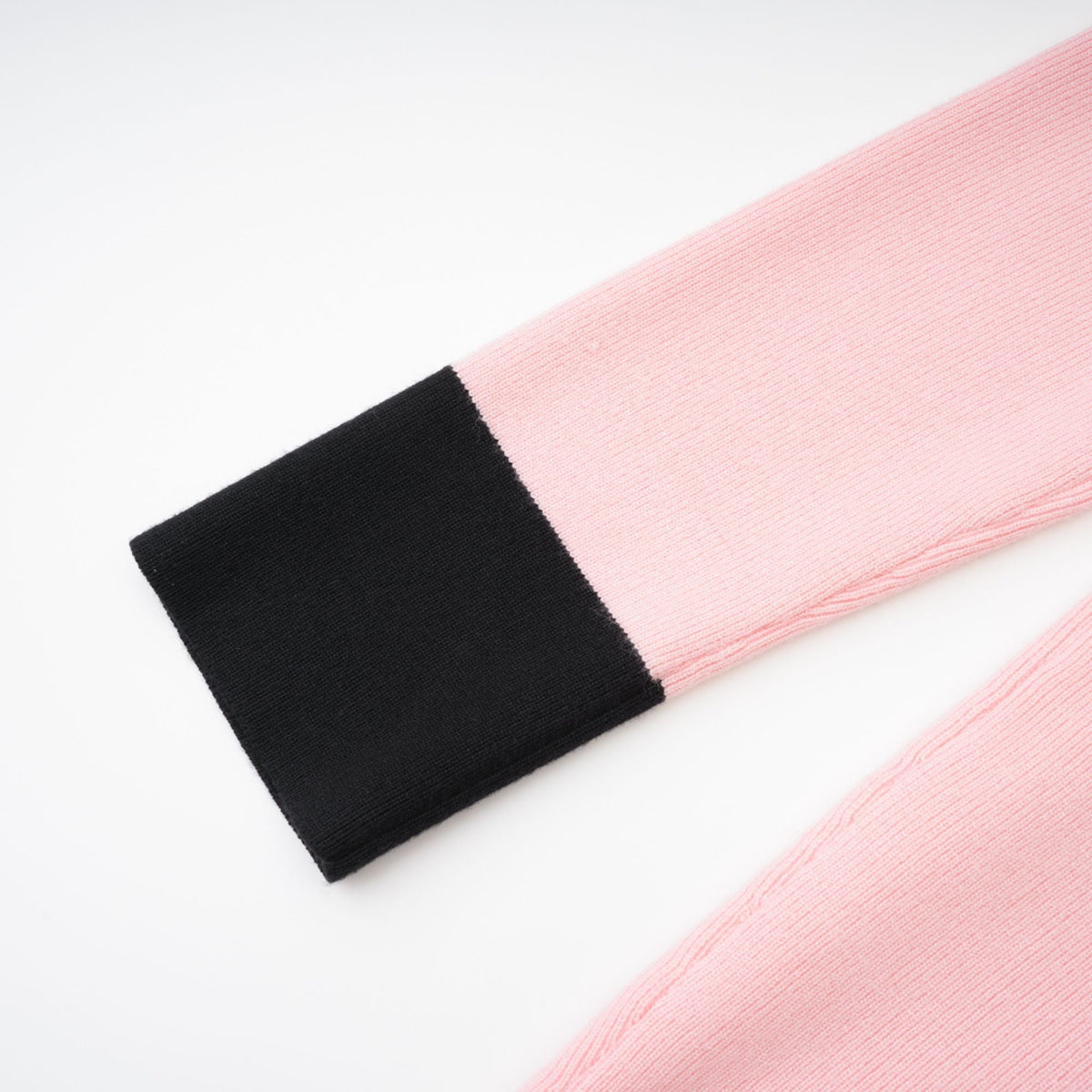 Delphine pink-black knitted mini dress