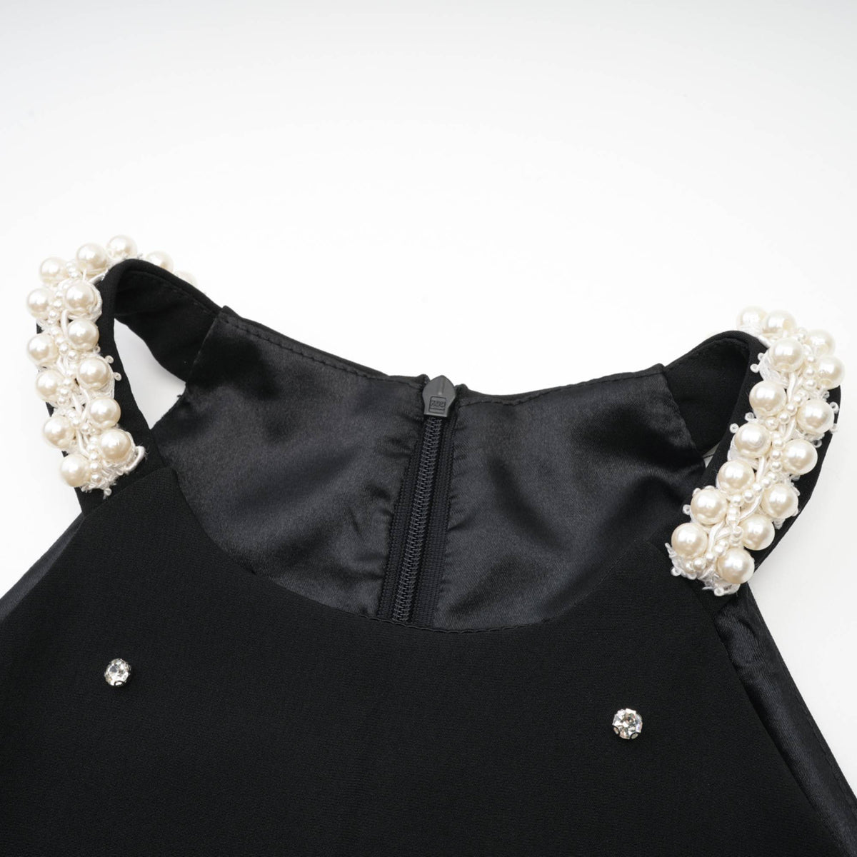 Eléa black embellished mini dress