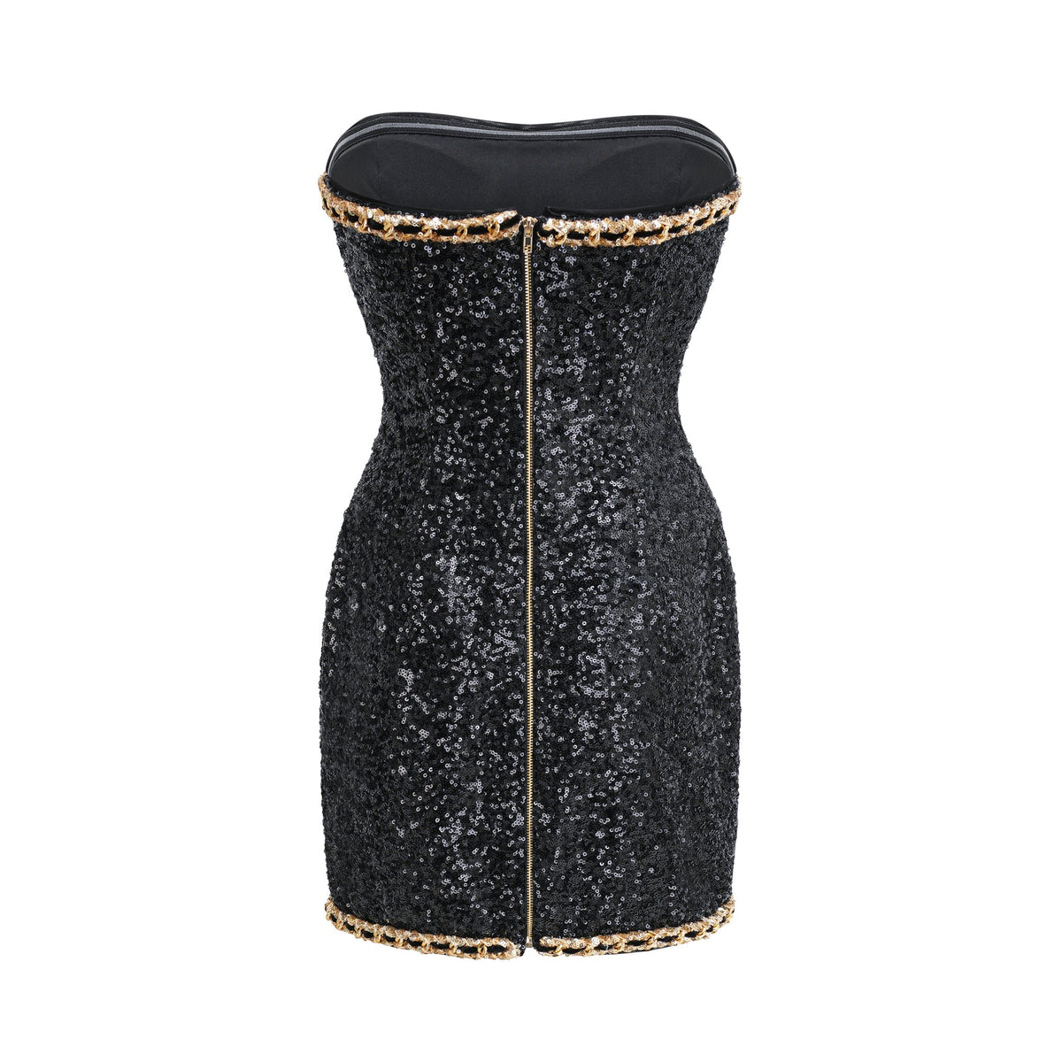 Eulalia black embellished mini dress