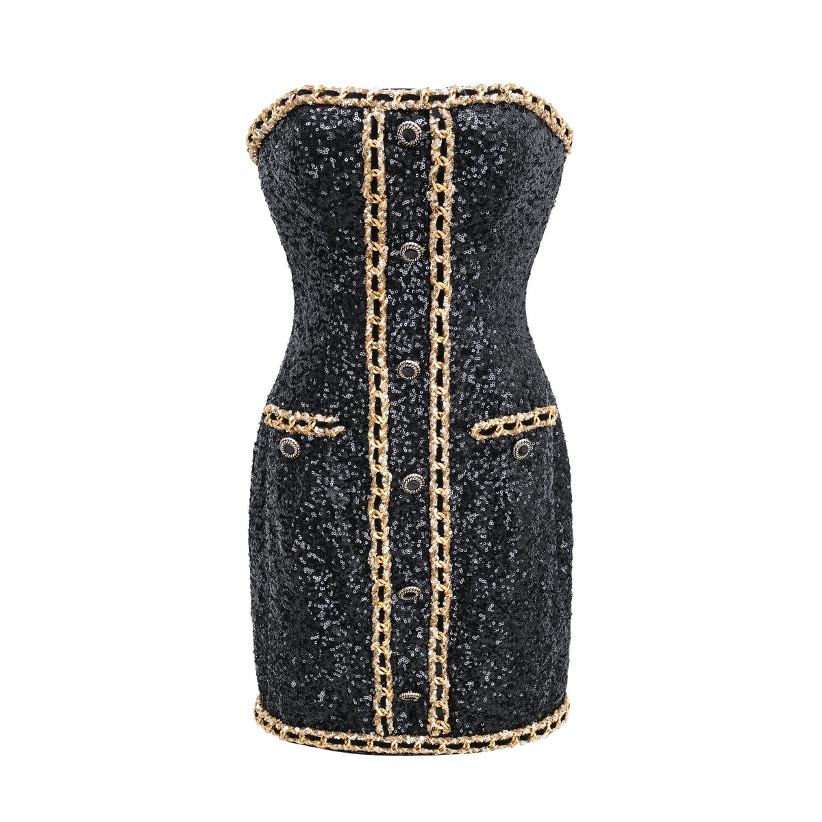 Eulalia black embellished mini dress (Final Sale)